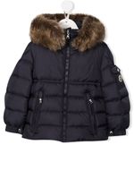 Moncler Enfant doudoune en fourrure artificielle - Bleu - thumbnail