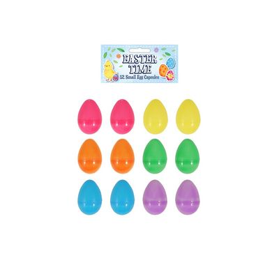 Set van 12x stuks kunststof surprise paaseitjes multi-kleur 6 cm Set van 12x stuks kunststof surprise paaseitjes multi-kleur 6 cm