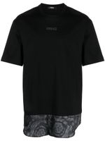 Versace t-shirt en coton à imprimé Barocco - Noir