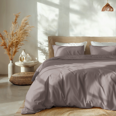 Dekbedovertrek Percale Katoen Uni Taupe Effen 140x200 Cm Dreamhouse - Dekbed-Discounter.nl