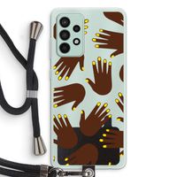 Hands dark: Samsung Galaxy A52s 5G Transparant Hoesje met koord