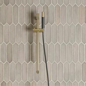 Glijstang set SaniClear Brass | 60 cm | Incl.Handdouche en Doucheslang | Geborsteld messing - mat goud