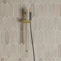 Glijstang set SaniClear Brass | 60 cm | Incl.Handdouche en Doucheslang | Geborsteld messing - mat goud