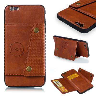 Lederen beschermhoes voor iPhone 6 plus & 6s plus (bruin)