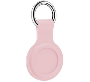 Casecentive volledig siliconen sleutelhanger AirTag case roze