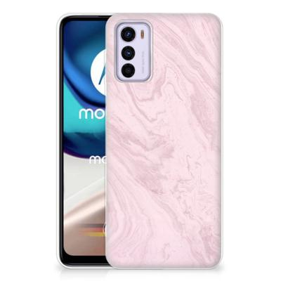 Motorola Moto G42 | TPU | Siliconen hoesje | Marble Pink - Origineel Cadeau Vriendin