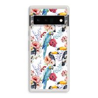Bloemen tukan: Google Pixel 6 Pro Transparant Hoesje