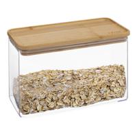 5Five Keuken voorraadpot - 3x stuks - Berlino - kunststof/bamboe - 2000 ml - 14 x 10 x 20 cm