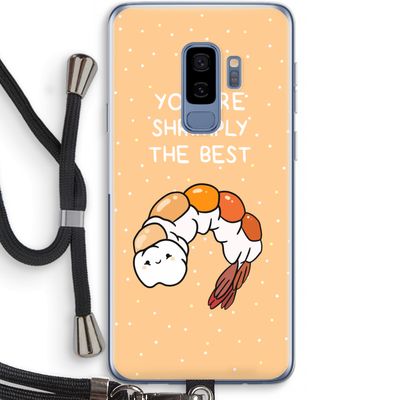 You're Shrimply The Best: Samsung Galaxy S9 Plus Transparant Hoesje met koord