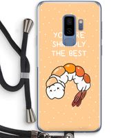 You're Shrimply The Best: Samsung Galaxy S9 Plus Transparant Hoesje met koord