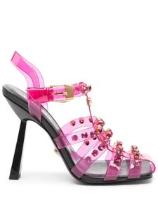 Versace Pre-Owned mules à ornements en cristal 120 mm - Rose