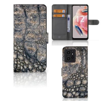 Xiaomi Redmi Note 12 4G | Telefoonhoesje | Met pasjeshouder | Krokodillenprint