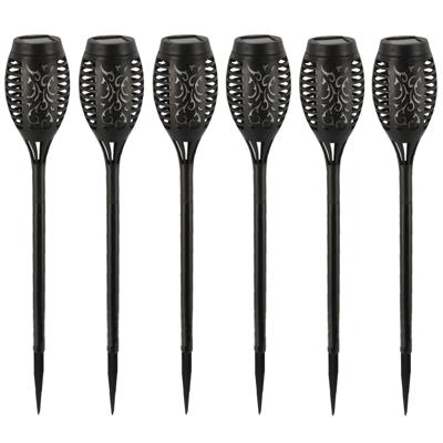 Pro Garden Solar tuinlamp / fakkel / prikspot - 12x - vlameffect - zonne-energie - 51 cm Pro Garden Solar tuinlamp / fakkel / prikspot - 12x - vlameffect - zonne-energie - 51 cm