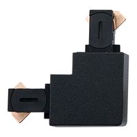 SG Zip Hoekstuk koppeling spanningsrail mat zwart 230V 3158