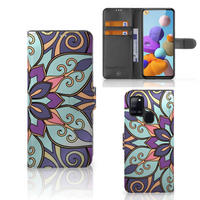 Samsung Galaxy A21s Hoesje Purple Flower