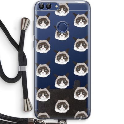 It's a Purrr Case: Huawei P Smart (2018) Transparant Hoesje met koord