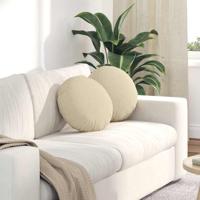 VidaXL Zitkussens 2 pcs crème ø40 x 13 cm stof