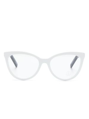 Moncler Eyewear lunettes de vue ML5208 021 à monture papillon - Blanc