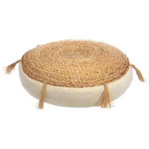 Atmosphera Vloerkussen Rituals - beige - jute/katoen - 38 x 8 cm - Extra dik grond zitkussen