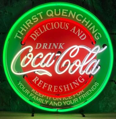 Coca-Cola Thirst Quenching Neon Verlichting DELUXE 60 cm - Rood, Groen, Wit
