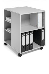 Durable trolley - 52,8 x 74,8 x 59,2 cm - Grijs - 3-zijdig open