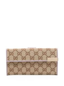 Gucci portefeuille à motif Supreme GG - Marron