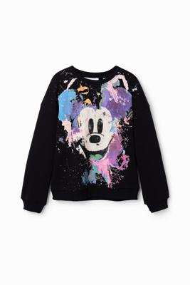 Sweatshirt met spetters en Mickey Mouse - BLACK - 3/4