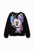 Sweatshirt met spetters en Mickey Mouse - BLACK - 3/4