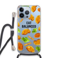 Eat Balanced: iPhone 13 Pro Transparant Hoesje met koord
