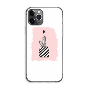 Zwart-wit cactus: iPhone 11 Pro Max Transparant Hoesje