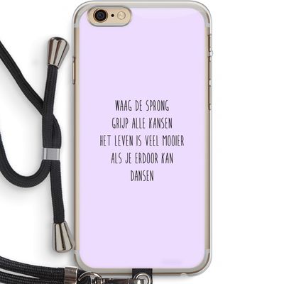 Sprong: iPhone 6 PLUS / 6S PLUS Transparant Hoesje met koord