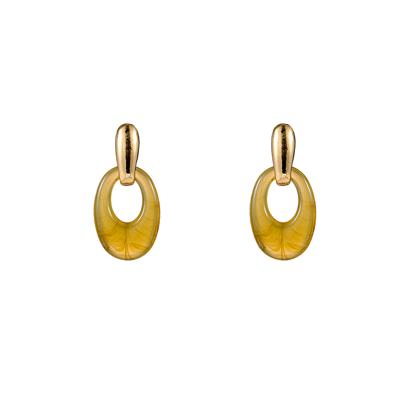 Day&Eve Oorbellen Open Drop & Dangle Taupe | Goud