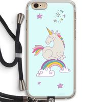 Regenboog eenhoorn: iPhone 6 PLUS / 6S PLUS Transparant Hoesje met koord
