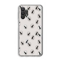 Miauw: Samsung Galaxy A32 5G Transparant Hoesje Miauw: Samsung Galaxy A32 5G Transparant Hoesje