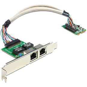 Delock 95237 Mini PCIe I/O PCIe volledige grootte 2 x Gigabit LAN