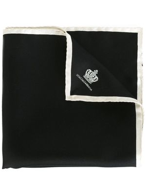 Dolce & Gabbana carré de poche bicolore - Noir