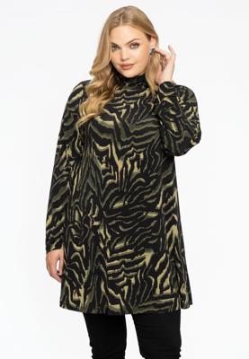 Yoek Tuniek wide bottom turtleneck KAMEO | Groen | Maat 42/44