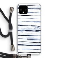 Ink Stripes: Pixel 4 Transparant Hoesje met koord