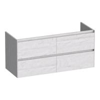 Brauer Inspire - Onderkast - 120 cm - met 4 Softclose Lades Greeploos en 2 Sifon Uitsparingen - Forest Seashell