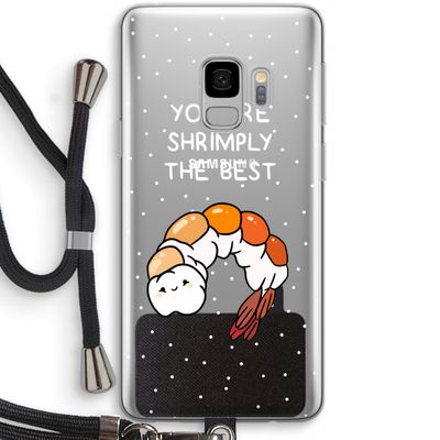 You're Shrimply The Best: Samsung Galaxy S9 Transparant Hoesje met koord