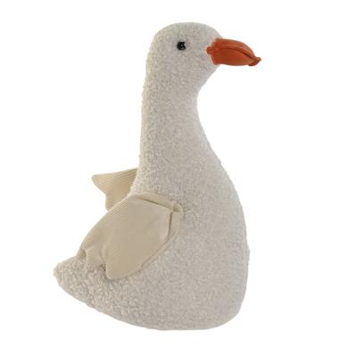 Deurstopper eend - wit - polyester - kinderkamer - 21 x 12 x 29 cm
