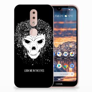 Silicone Back Case Nokia 4.2 Skull Hair