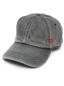 Diesel casquette en jean C-Lib-4 à logo brodé - Gris