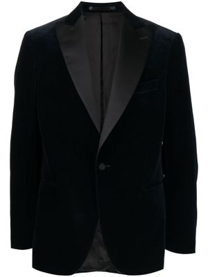 N.Peal veste de smoking à effet en velours - Bleu