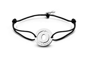 Key Moments 8KM-A00015 Armband met stalen letter O en sleutel one-size zilverkleurig