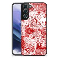 Telefoonhoesje Samsung Galaxy S22 Plus Angel Skull Rood