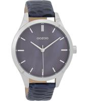 OOZOO Timepieces Horloge Croco Donker Blauw | C9721