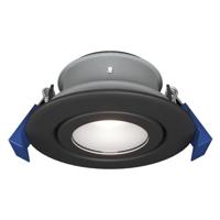 Lima - LED Inbouwspot - Kantelbaar armatuur - Diameter 85mm - GU10 Fitting incl. lamphouder - IP65 voor binnen,buiten en badkamer - Rond - Zwart