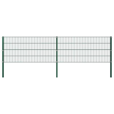 Schuttingpaneel met palen 3,4x0,8 m ijzer groen