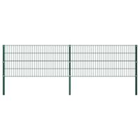 Schuttingpaneel met palen 3,4x0,8 m ijzer groen